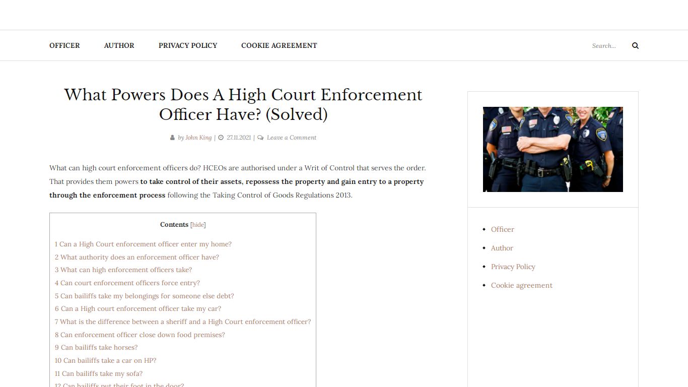 What Powers Does A High Court Enforcement Officer Have? (Solved)